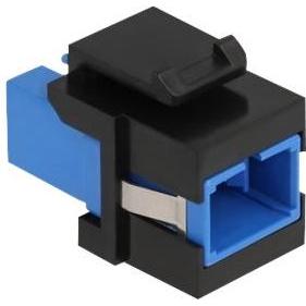 Thumbnail - Delock Keystone Modul SC Simplex Buchse zu SC Simplex Buchse blau / schwarz (Keystone Modul), Netzwerk Zubehör