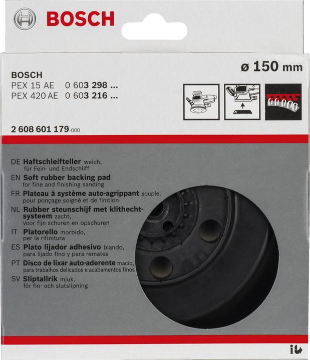 Produktbild Bosch Professional Zubehör Schleifteller weich, 150 mm, für PEX 15 und PEX 420 AE