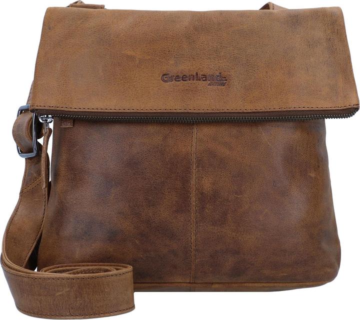 Actual product image Greenland Nature Montana shoulder bag leather 28 cm