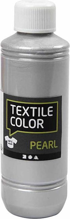 Produktbild Creativ Company Textilfarbe, deckende Textilfarbe – Silber-Perlmutt, 250 ml (Silber-Perlmutt, 250 ml)