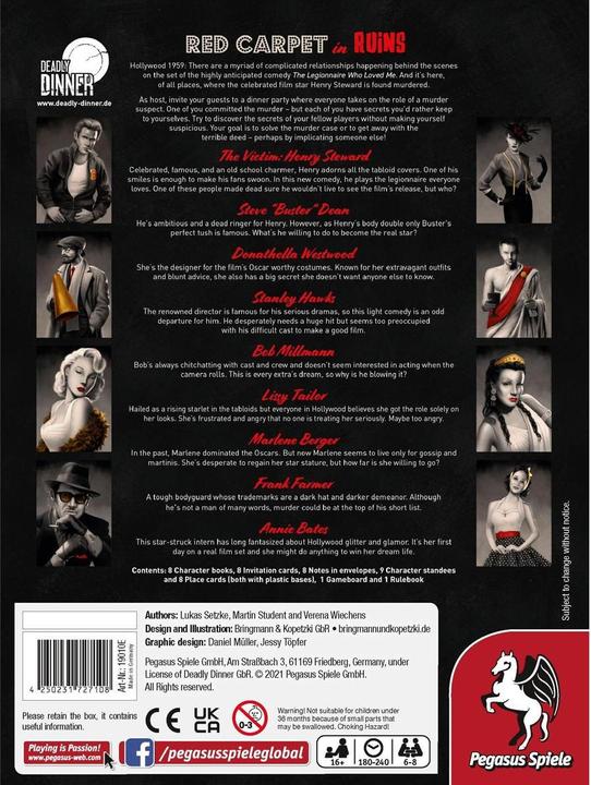 Produktbild Pegasus Deadly Dinner 1 (English Edition) (AT) (Englisch, 6 - 8 Spieler)