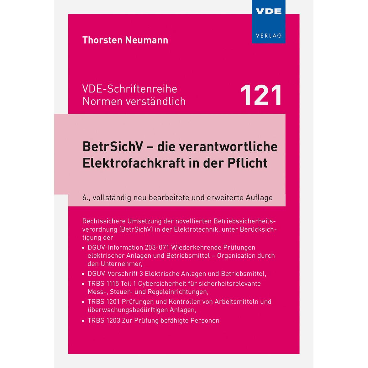 Thumbnail - BetrSichV - die verantwortliche Elektrofachkraft in der Pflicht, Fachbücher von Thorsten Neumann