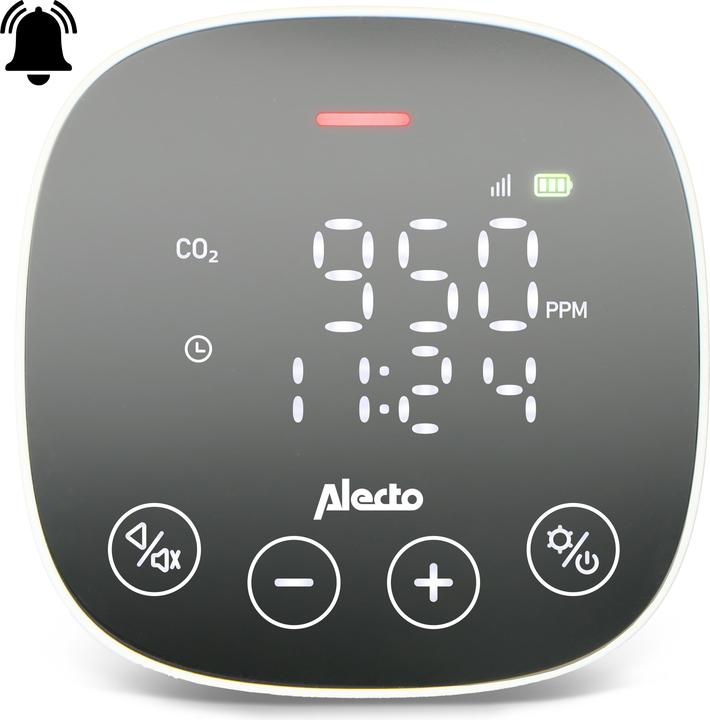 Actual product image Alecto CO2 meter AQ30 with NDIR sensor and humidity meter