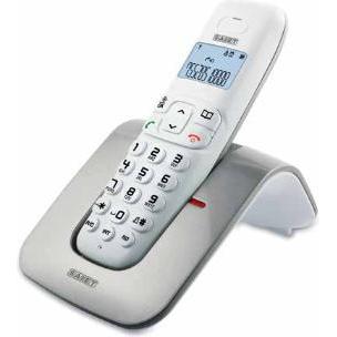 Saiet Slide Silver Identificatore Di Chiamata, Telefon, Weiss, Silber