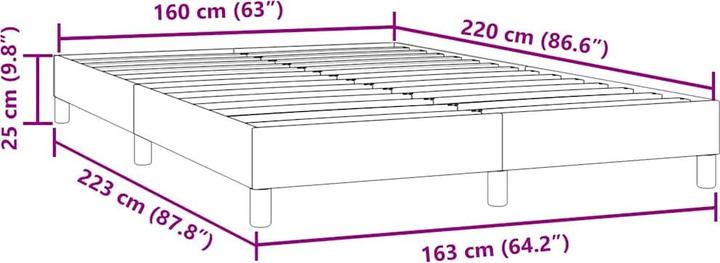 Produktbild vidaXL Boxspringbett (160 x 220 cm)