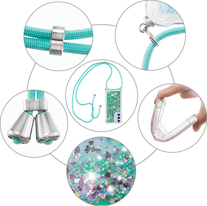 Actual product image Cover-Discount Galaxy A17 / A26 - Glitzer Hülle mit Kordel (Samsung Galaxy A26, Samsung Galaxy R)