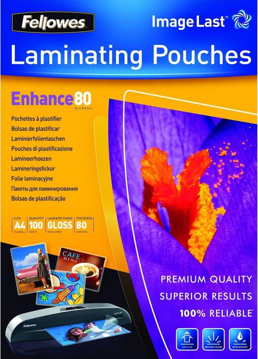 Actual product image Fellowes Enhance 80 (A4, 100 Piece, 80 µm)