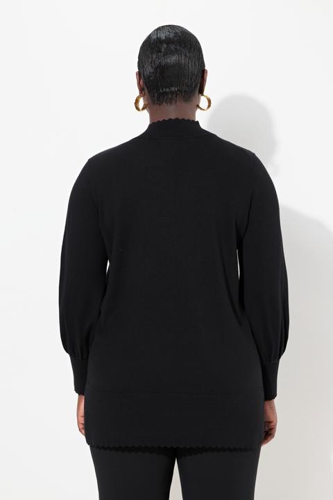 Produktbild Ulla Popken Pullover, Muschelsaum, Stehkragen, Langarm (56)