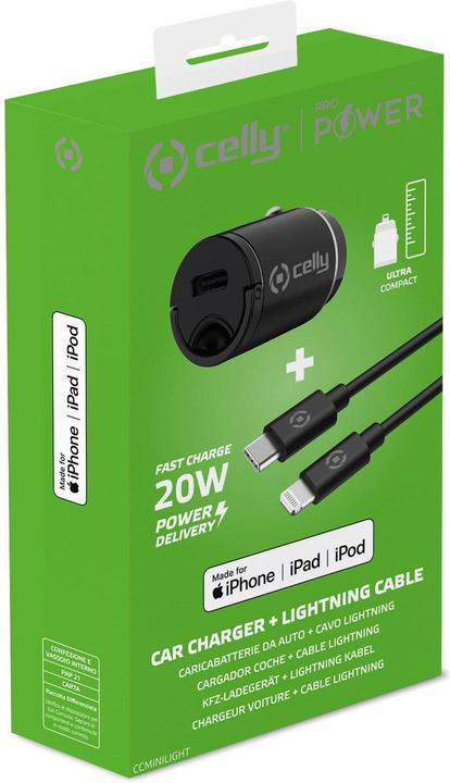 Actual product image Celly CCMINILIGHT Mobile Charger Black Car