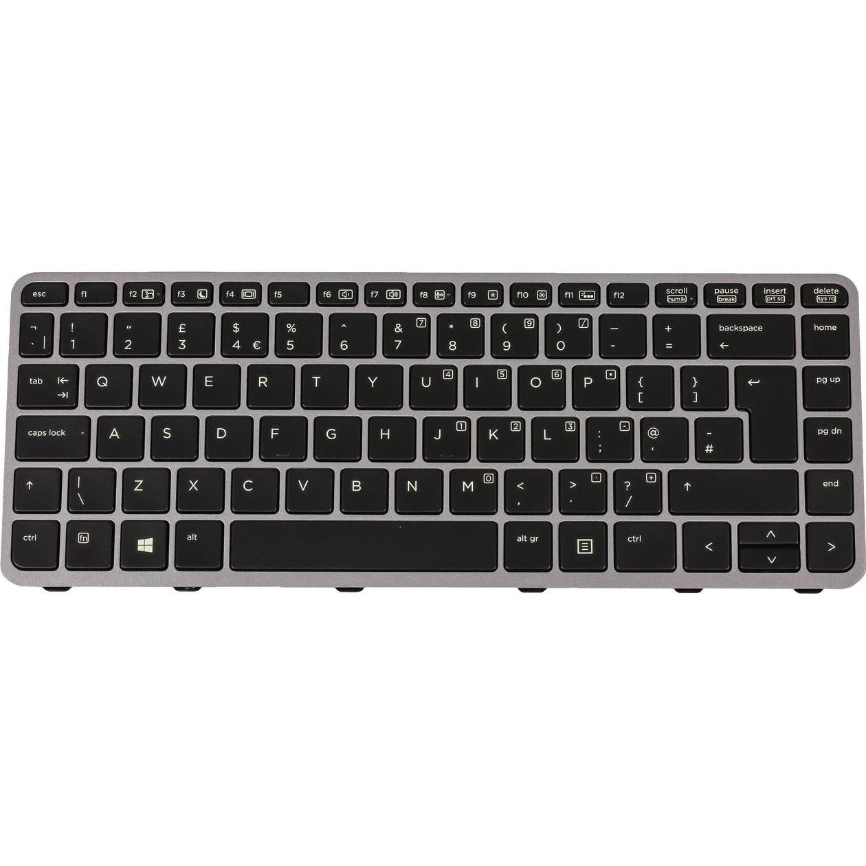 HP Keyboard Backlit (UK), Notebook Ersatzteile, Schwarz