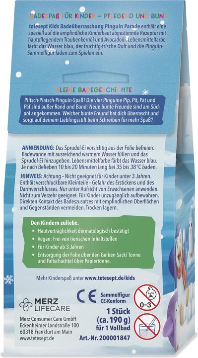 Nutritional values and ingredients Tetesept Kids Penguin Parade (Bath salts)