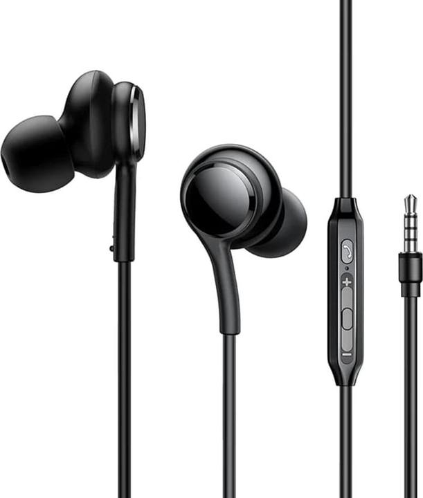 Actual product image Joyroom JR-EW02 Wired Series In-Ear Wired Earbuds-Black (No noise cancellation, Cable, Wireless)