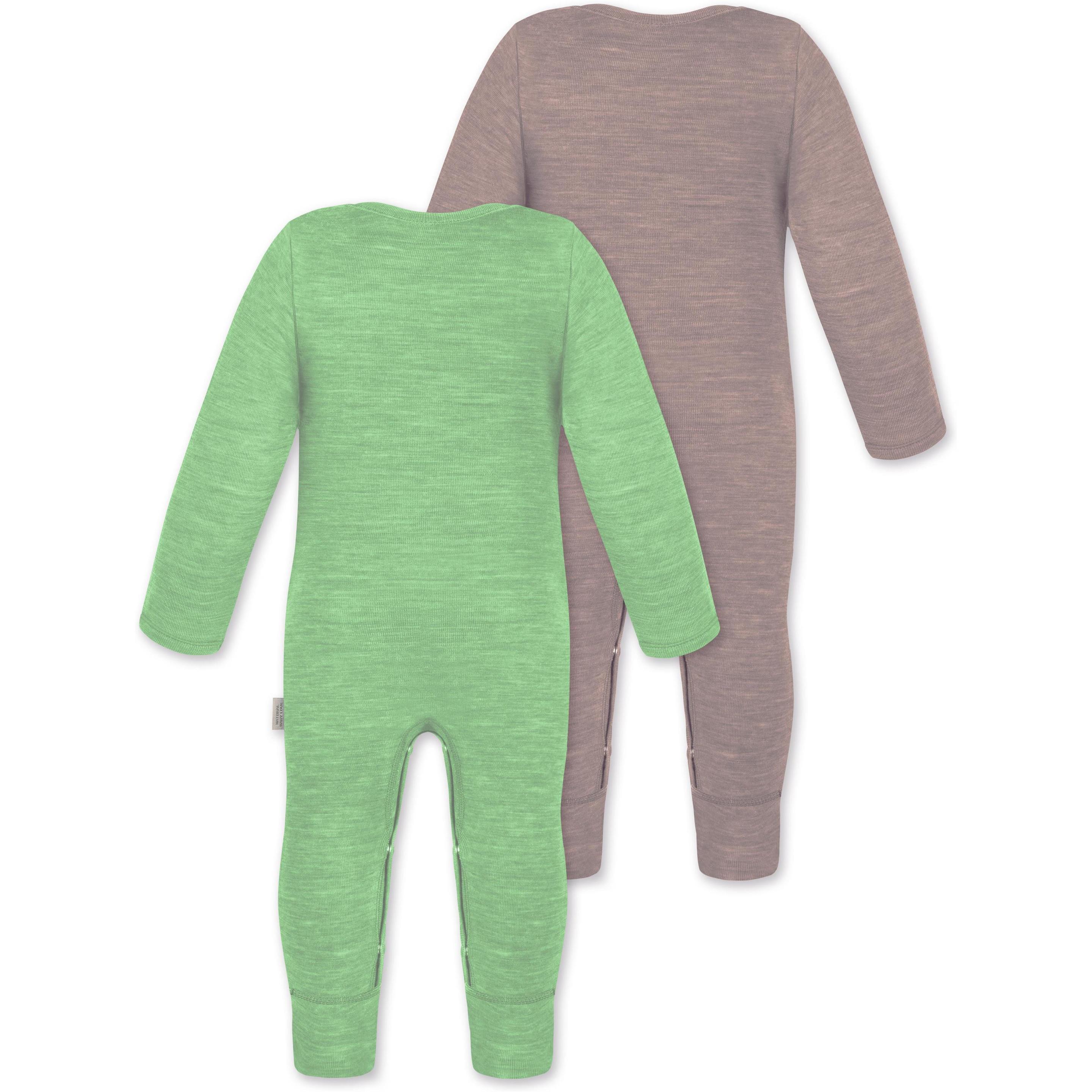 Thumbnail - Normani, Herren, Strampler, 2er Pack Baby Merino Strampler „Tangoio" - 9595, Rosa, (86)