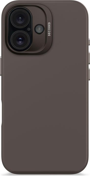 Decoded AntiMicrobial Silicone Backcover with MagSafe for iPhone 16 - Dark Brown (Apple iPhone 16)