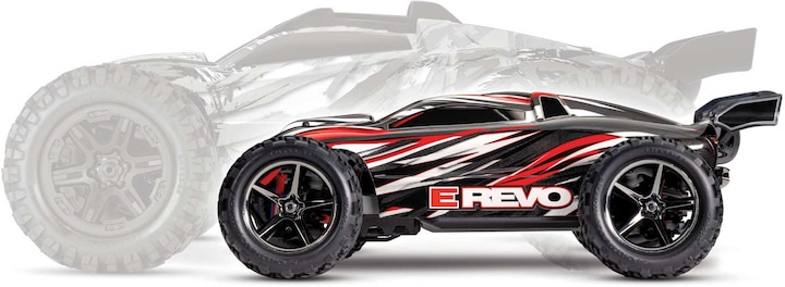 Immagine prodotto Traxxas M.TRUCK E-REVO 1:16 4WD EP RTR ROSSO con caricatore e batteria USB-C (RTR pronto all'uso)