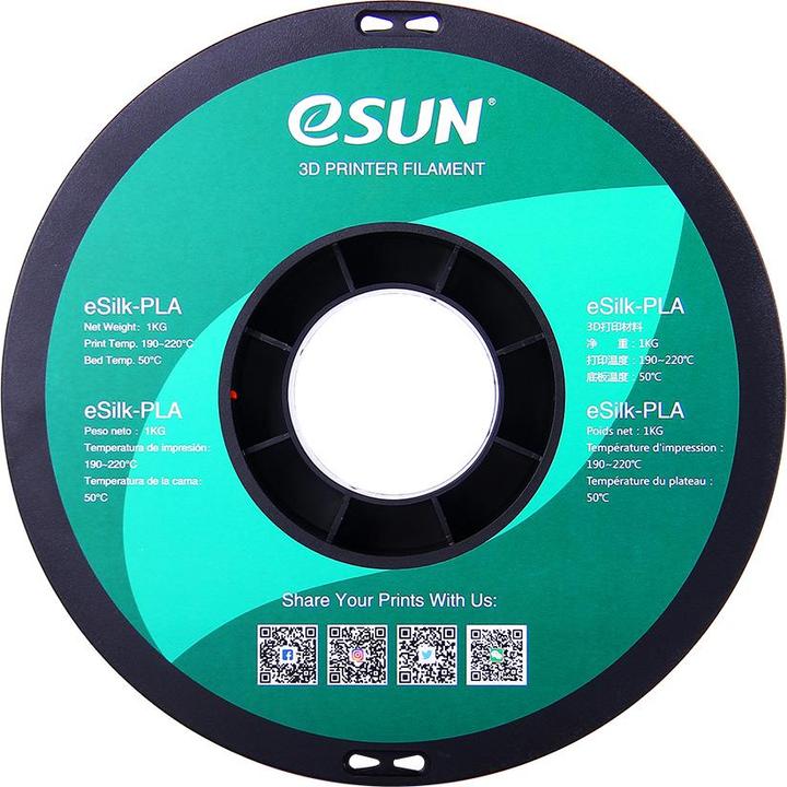 Image du produit eSUN eSilk-PLA 1,75mm Jacinth 1kg Filament 3D (PLA, 1.75 mm, 1000 g, Orange)