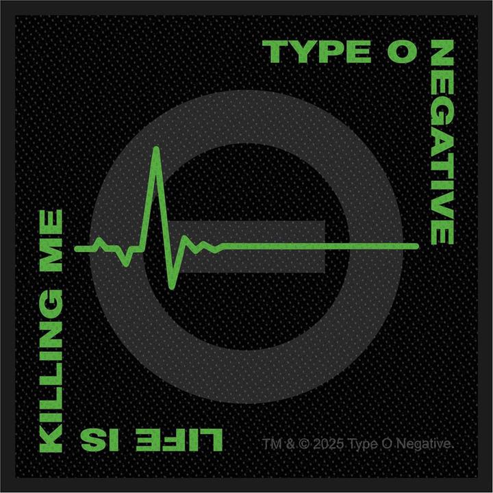 Actual product image Type O Negative Life Is Killing Me Patch (1 pcs., 10 x 10 cm)