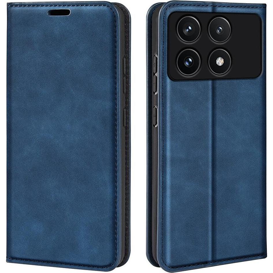 Cover-Discount Xiaomi Poco F6 Pro - Stand Flip Case Hülle (Xiaomi Poco F6 Pro), Smartphone Hülle, Blau