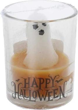 MICA Living Halloweenkerze in Glas - ca. 5 x 6,5 cm - 1 Stück (1 Stk.)
