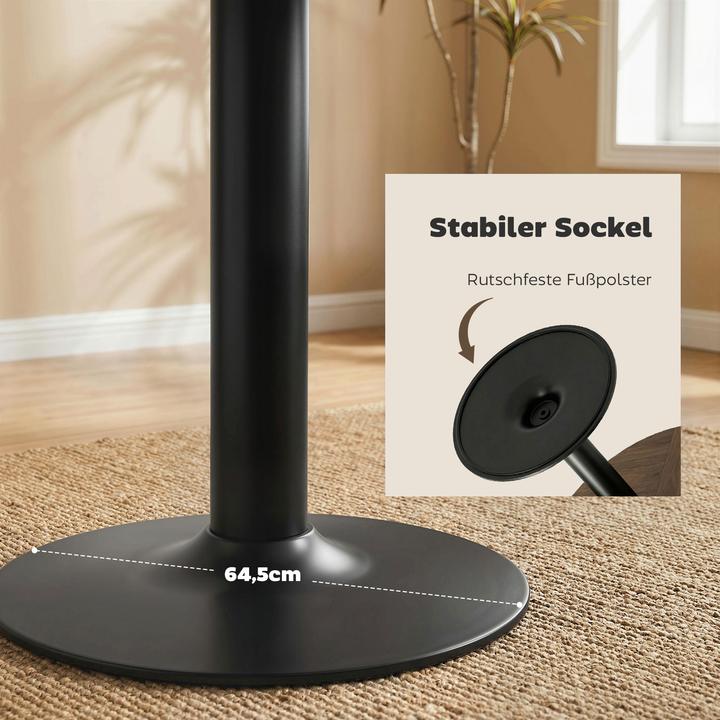 Image du produit Homcom Esstisch MDF, Stahl Braun (110 x 78 cm)