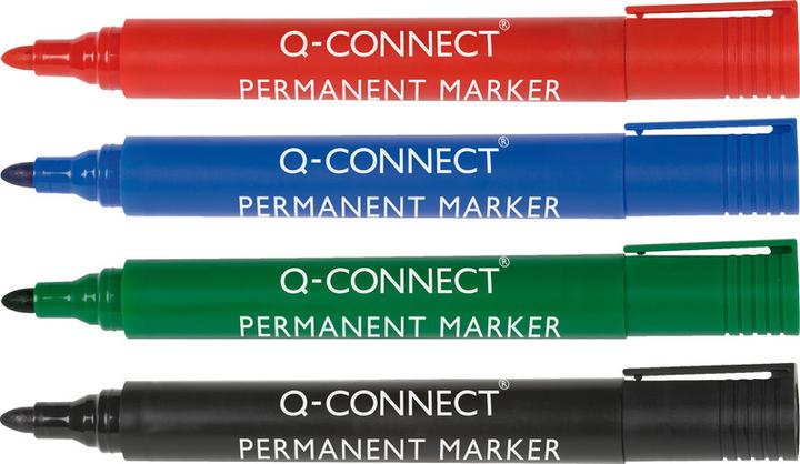 Image du produit Q-Connect Marqueur permanent avec pointe de balle (Noir, 2 mm, 1 x)