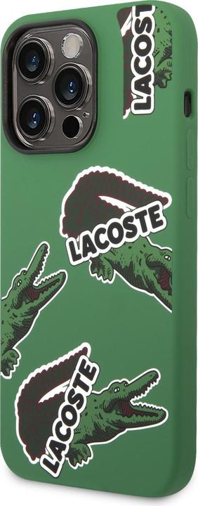 Actual product image Lacoste Hardcase Liquid Silicone Allover Pattern for Apple iPhone 14 Pro - green (Apple iPhone 14 Pro)
