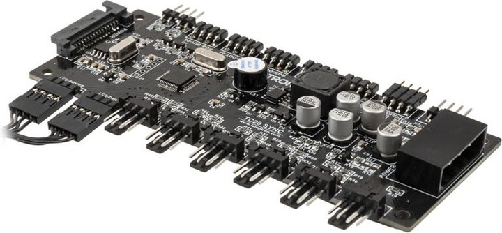 Actual product image Lamptron TC20 Sync Edition PWM fan controller and RGB controller - PCI (6 Fan)