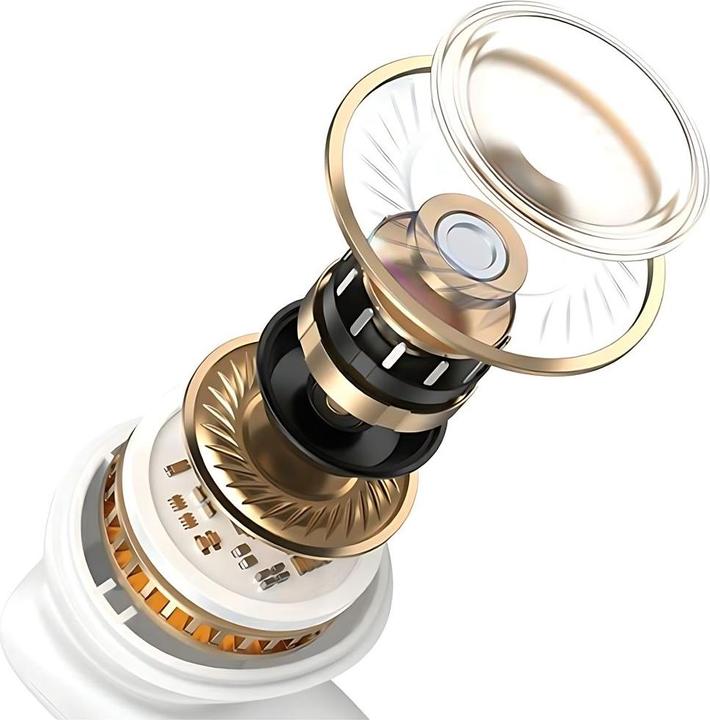 Actual product image Usams Słuchawki Bluetooth 5.3 TWS ID Series bezprzewodowe biały/white BHUID02 (ID25) (5 h, Wireless)