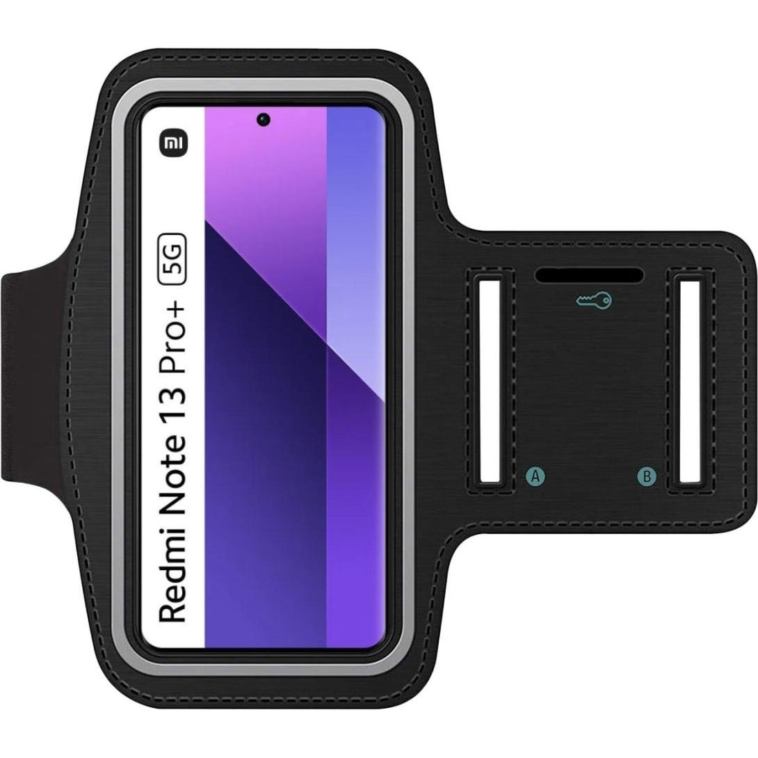 SmartFitness Xiaomi Redmi Note 13 Pro+ 5G Handy Sport Armband, Smartphone Sportarmband, Schwarz