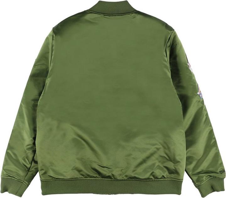Produktbild Mitchell & Ness M&N Satin Bomber Jacke - FLIGHT Philadelphia 76ers oliv - L (L)