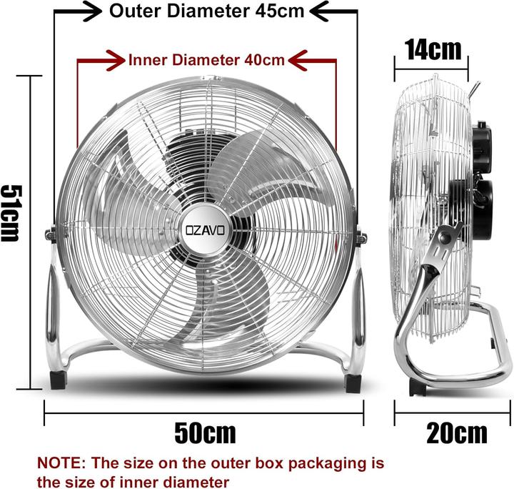 Produktbild Ozavo Bodenventilator