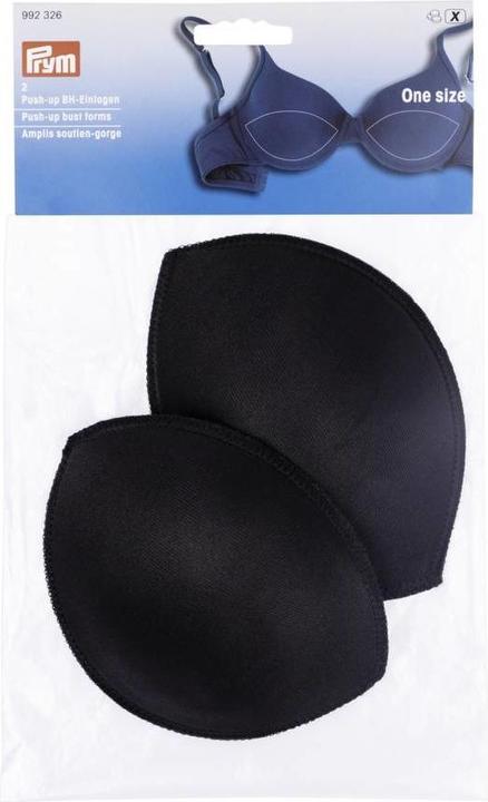 Image du produit Prym Coussinets de soutien-gorge push-up, noir Taille M, L - Carte 2 pcs.