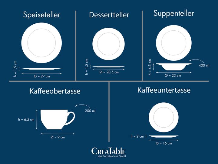 Produktbild CreaTable Fleur Royal (30 Stück)