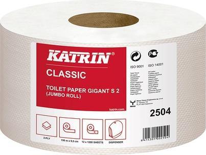 Katrin Papier hygiénique Classic Gigant S 2 Nombre de plis : 2 plis Mélange de fibres Nombre de feuilles : (1 x)