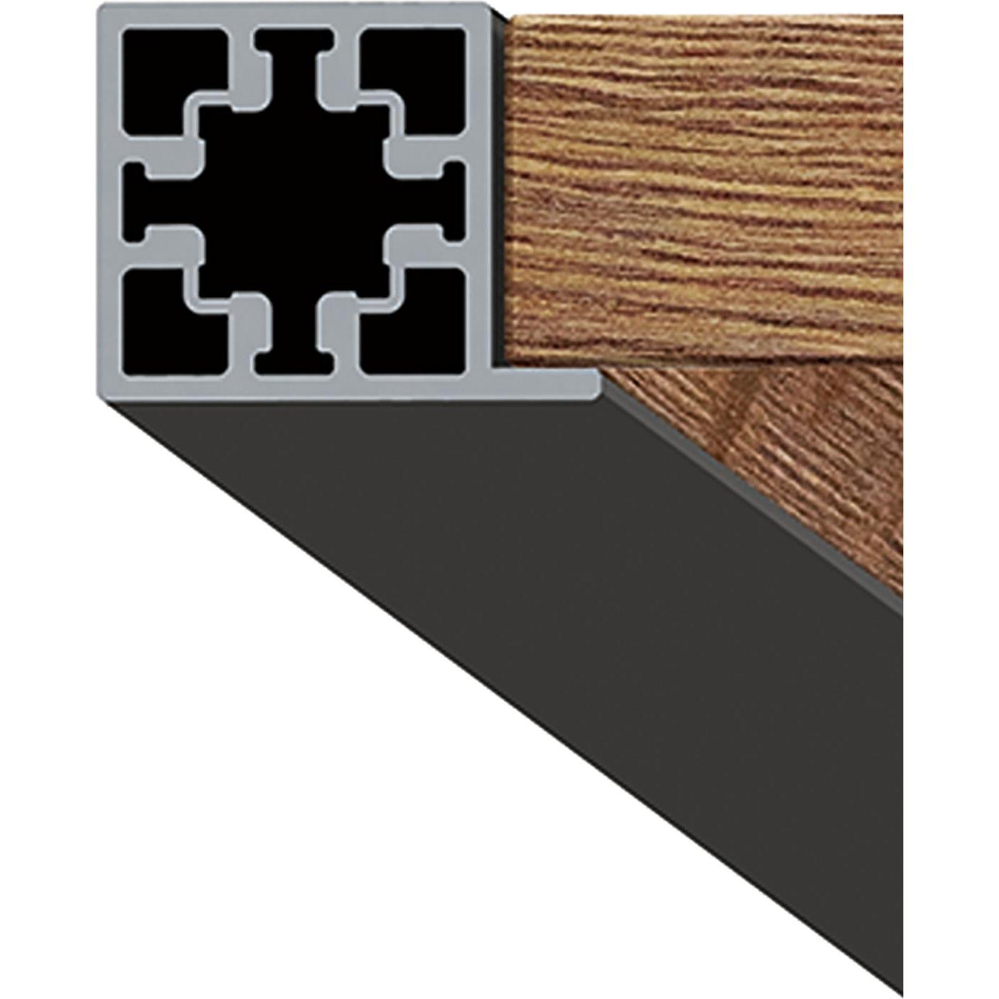Hettich, Profil + Stange, Bodenprofil Cadro 3000 mm schwarz matt