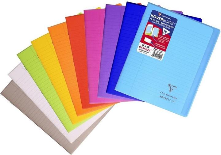 Produktbild Clairefontaine Notizbuch 11x17cm 48K PP Blatt Koverbook Mix (10 Stück) (11 x 17 cm, Harter Einband)