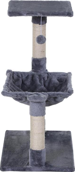 Produktbild PawHut Katzenbaum mit Sisalsäulen (70 cm, Grau)