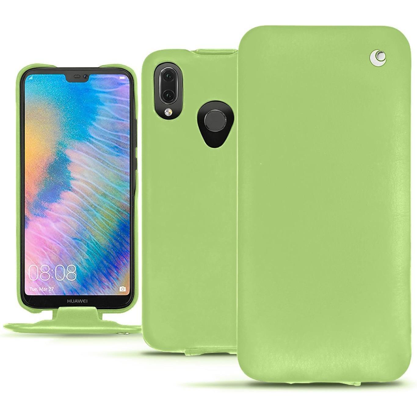 Thumbnail - Noreve Lederschutzhülle vertikal (Huawei P20 Lite), Smartphone Hülle, Grün