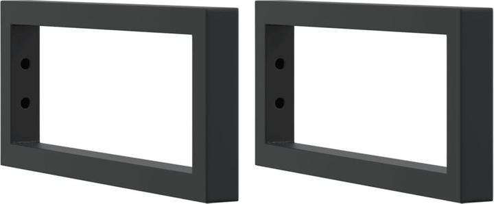 Actual product image vidaXL Washbasin top Shelf support Wall bracket Wooden top Steel solid wood
