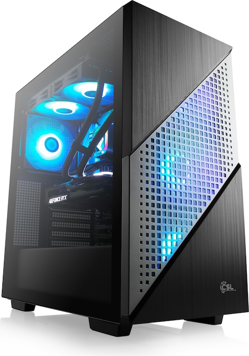 Actual product image CSL Gaming PC M10100H (AMD Ryzen 7 7800X3D, 16 GB, 1000 GB, GeForce RTX 4070)