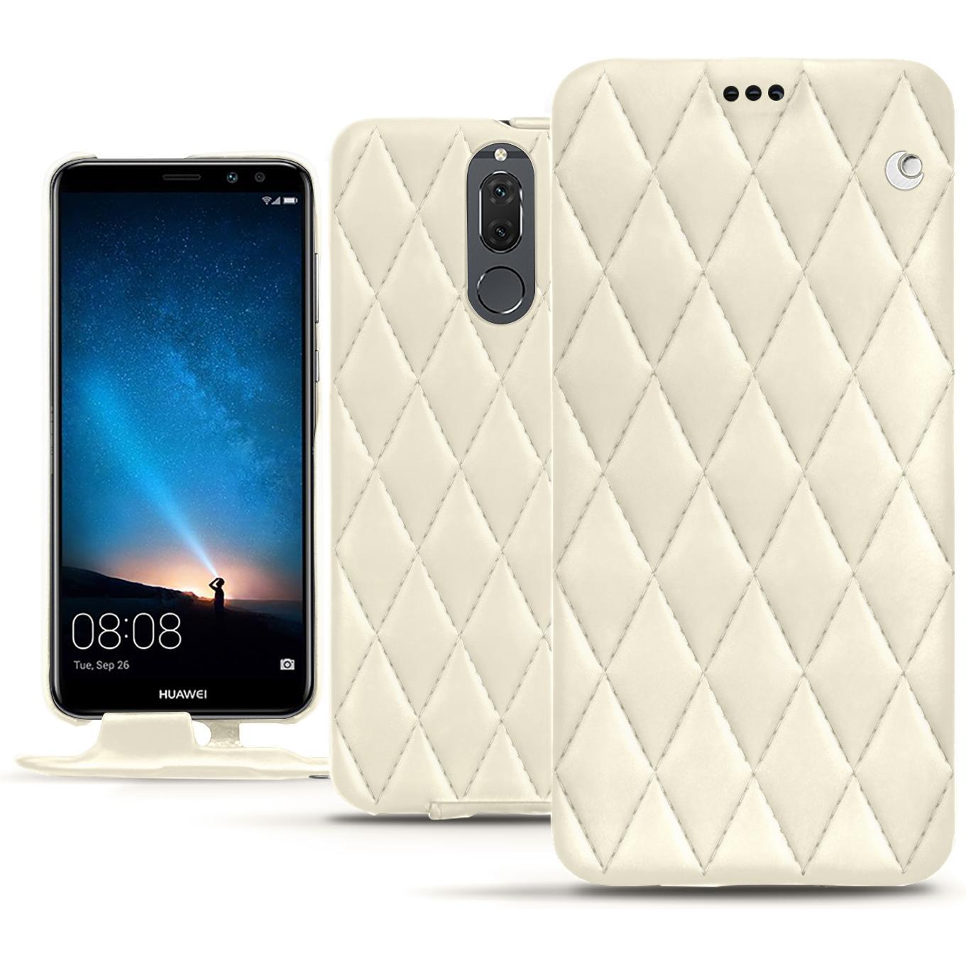 Thumbnail - Noreve Lederschutzhülle vertikal (Huawei Mate 10 Lite), Smartphone Hülle, Weiss