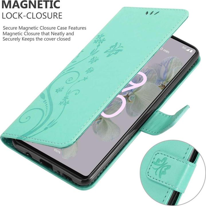 Produktbild Cadorabo Hülle für Google PIXEL 6A mit Blumen Muster (Google Pixel 6a)