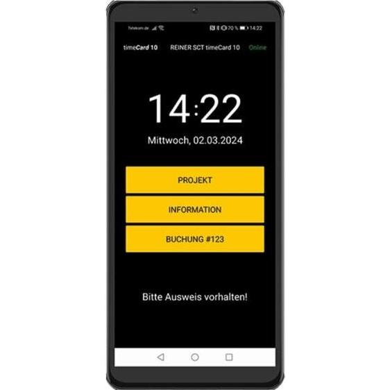 Reiner, Zeiterfassungssystem, SCT timecard Terminal APP Jahreslizenz 5 MA