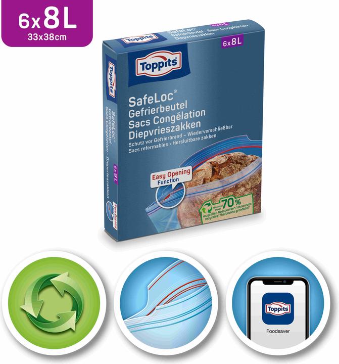 Image du produit Toppits Sac de congélation à double fermeture (6 x)