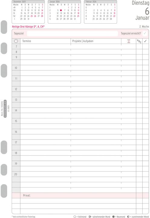 Produktbild Chronoplan Jahresset (148 x 210 mm, Deutsch)