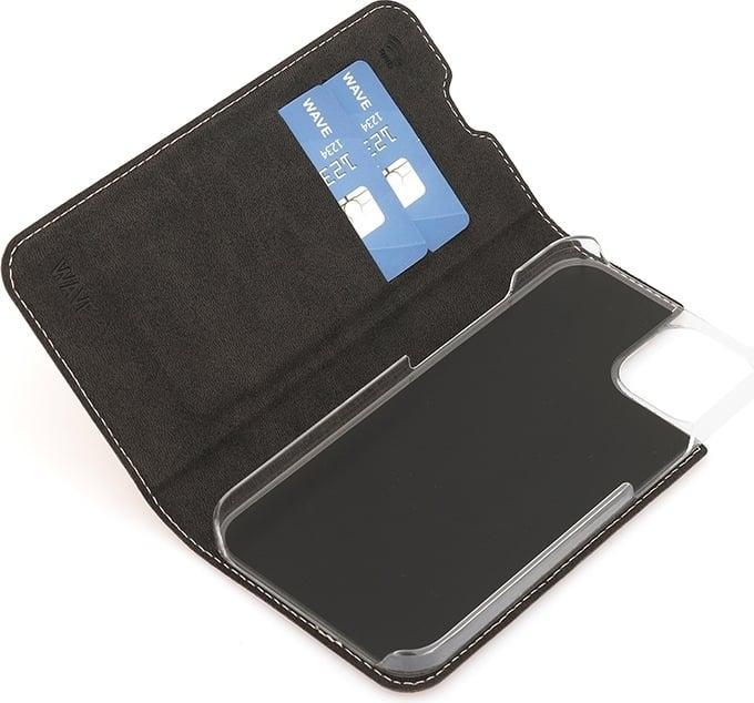 Actual product image Wave BookCase -suojakotelo, iPhone 13, ruusukulta (Apple iPhone 13)