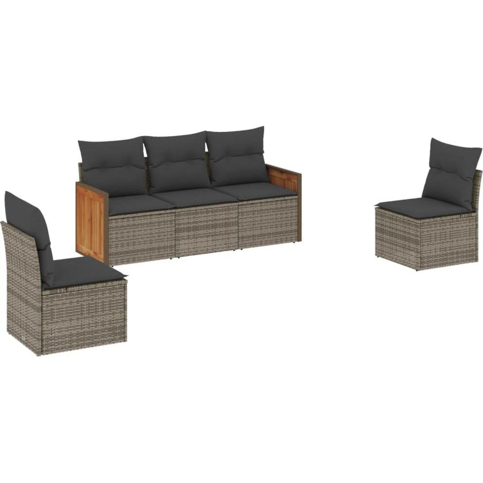 VidaXL, Gartenlounge, 10-tlg. Garten-Lounge-Set mit Kissen