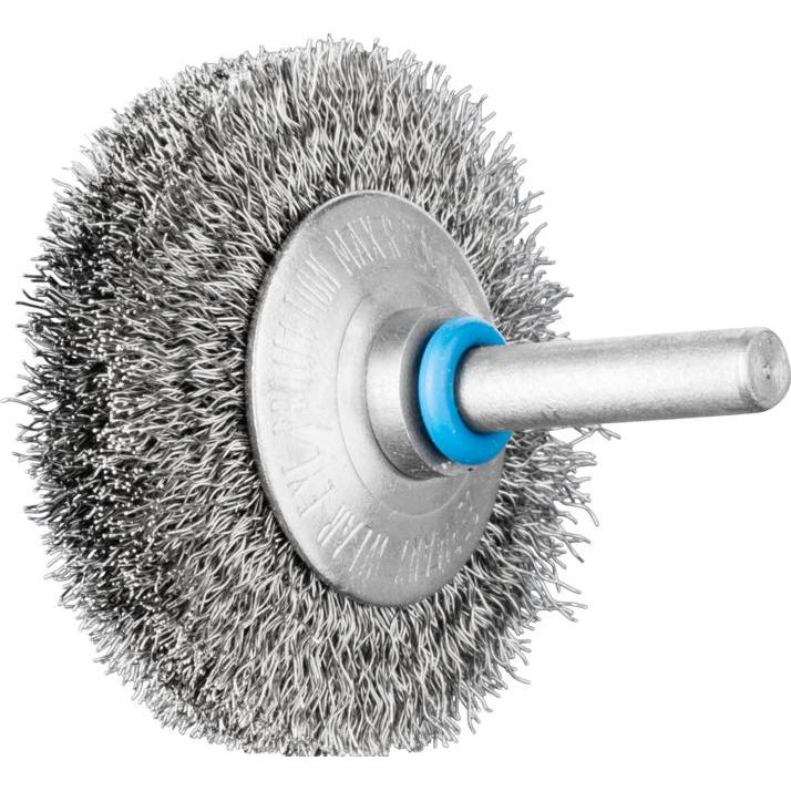 Pferd, Schleifmittel, INOX-TOTAL Kegelbürste ungezopft KBUIT Ø50x10mm Schaft-Ø6 mm Edelstahl-Draht-Ø0,20