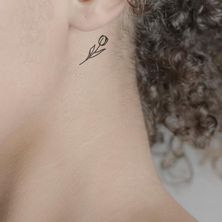 Image du produit minink Tatouage temporaire - Tulipe avec ombrage
