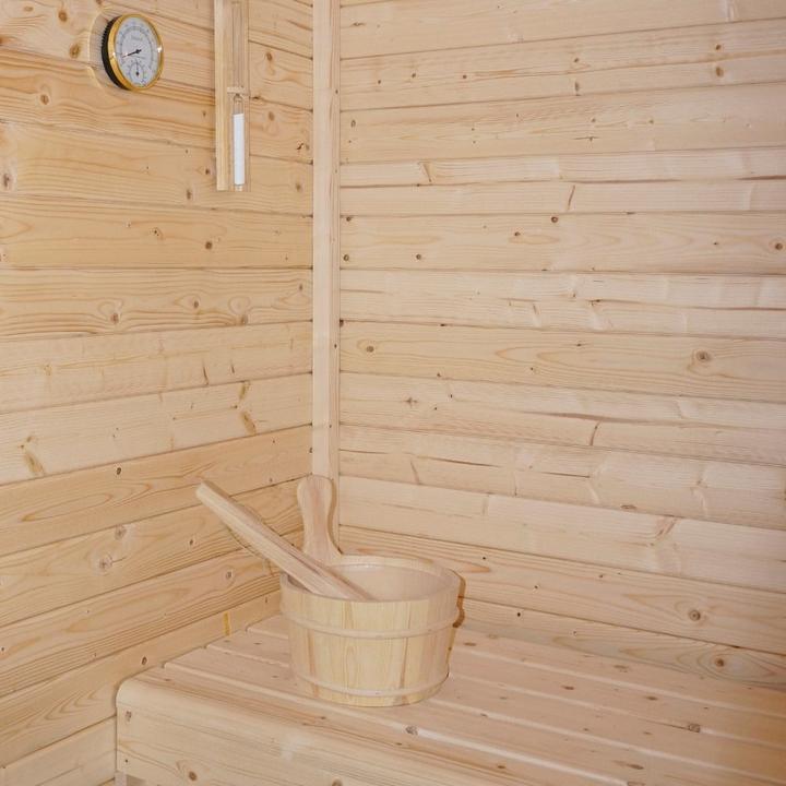 Produktbild Home Deluxe Saunahaus Outdoor MACAH M- 191 x 157 cm für 3 Personen - Sauna mit 4,5kW Ofen